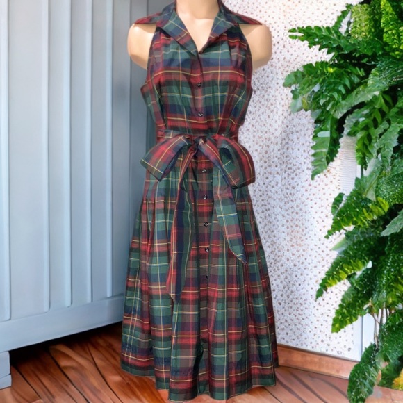 American Living Plaid Dress - Red and Green - Picture 9 of 9
